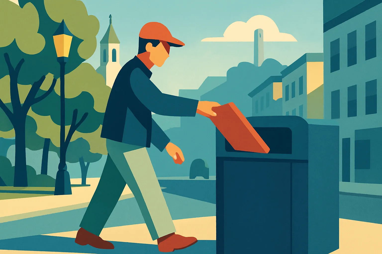 North Beach gets pizza-box trash cans